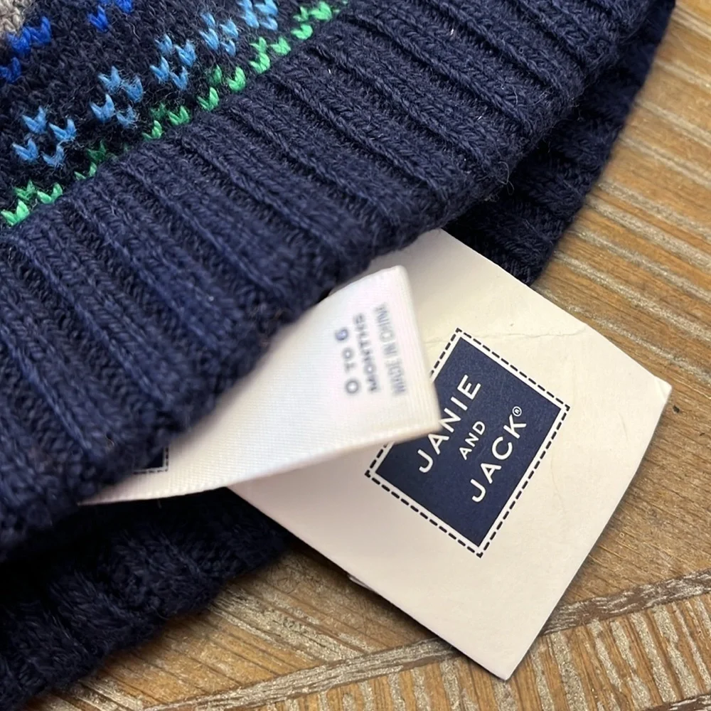 Janie and Jack Colorful Knit Beanie new with tags 0-6 Mnths